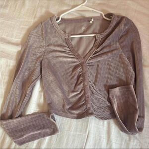 Women's Purple Long Sleeve Top